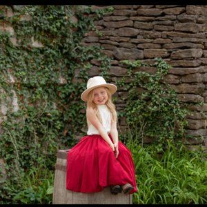 Bailey's Blossoms size 4T Red Maxi Skirt